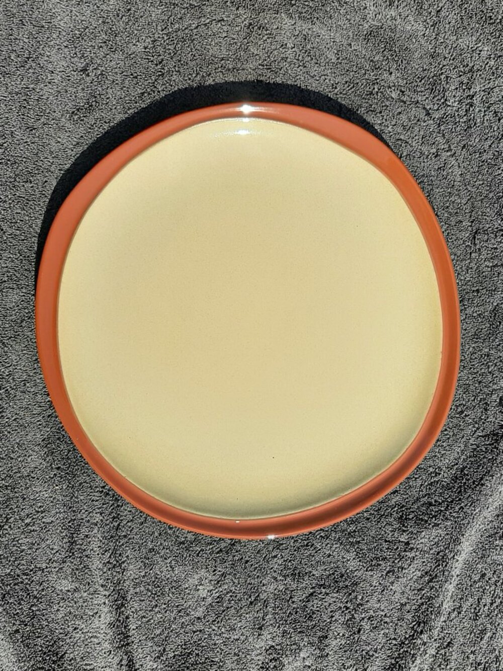 Syracuse Terracotta Mustard Seed Plate Oversize Serving 11.5"